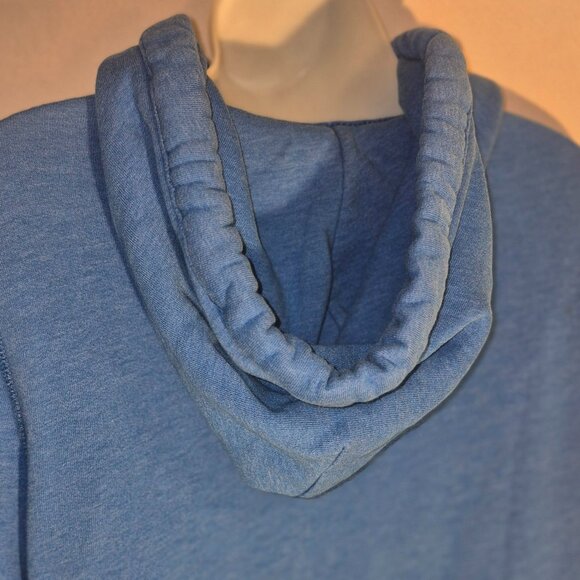 HOLLISTER of California hooded sweatshirt, zippered front, blue & white. MED. - Picture 9 of 14